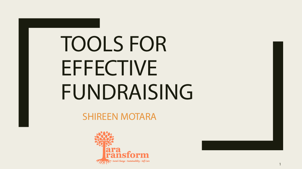 TOOLS FOR EFFECTIVE FUND RAISING